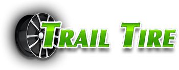 Trail Tire logo with tire illustration